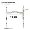 BOCADO AMERICANO CROMADO 25208 - Talla: 11cm