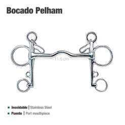 BOCADO PELHAM PUENTE INOX 21250C - Talla: 11
