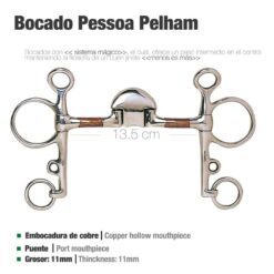 BOCADO PESSOA PELHAM COBRE PAM50180211 - Talla: 13