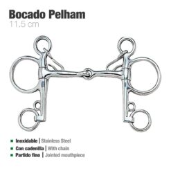 BOCADO PELHAM PARTIDO FINO INOX 212501 - Talla: 11