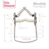 BOCADO FELIX BRASSEUR MOVIBLE FB2121271-56W/B 14.5cm -