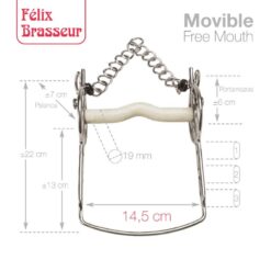 BOCADO FELIX BRASSEUR MOVIBLE FB2121271-56W/B 14.5cm -
