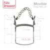 BOCADO FELIX BRASSEUR MOVIBLE FB2121231-56W/B 14.5cm -