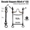 BOCADO VAQUERO MÓVIL BARRA RECTA Nº155 12.5cm -