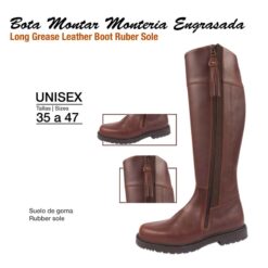 BOTA MONTAR MONTERÍA ENGRASADA PISO GOMA - Color: Marrón