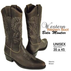 BOTA MONTAR WESTERN 7431 MARRÓN - Color: Marrón