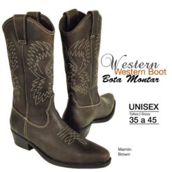 BOTA MONTAR WESTERN 7431 MARRÓN - Color: Marrón