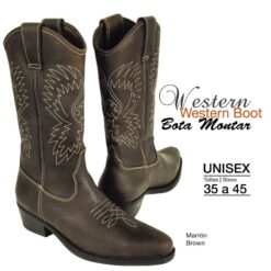BOTA MONTAR WESTERN 7431 MARRÓN - Color: Marrón