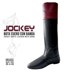 BOTA JOCKEY CUERO CON BANDA - Número: 43