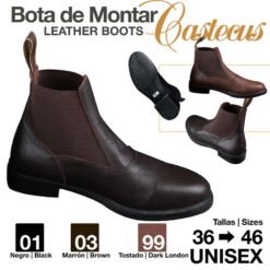 BOTINA CUERO CASTECUS ECONÓMICA - Color: Marrón