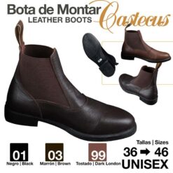 BOTINA CUERO CASTECUS ECONÓMICA - Color: Marrón