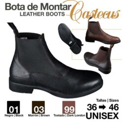 BOTINA CUERO CASTECUS ECONÓMICA - Color: Negro
