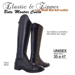 BOTA MONTAR ELÁSTICO & CREMALLERA EFL-140 NEGRO - Color: Negro