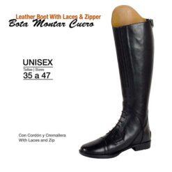 BOTA MONTAR CORDÓN & CREMALLERA EFL162 NEGRO - Color: Negro