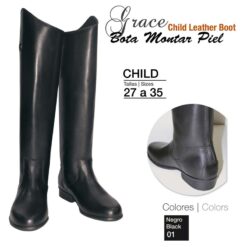 BOTA MONTAR GRACE PIEL - Color: Negro