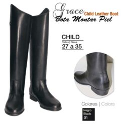 BOTA MONTAR GRACE PIEL - Color: Negro