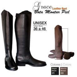 BOTA MONTAR GRACE PIEL - Color: Negro