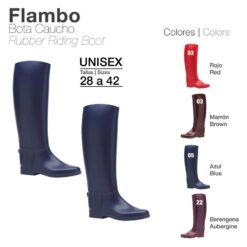 BOTA CAUCHO FLAMBO COLOR - Color: Azul