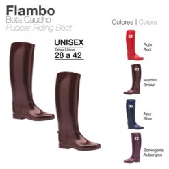 BOTA CAUCHO FLAMBO COLOR - Color: Marrón