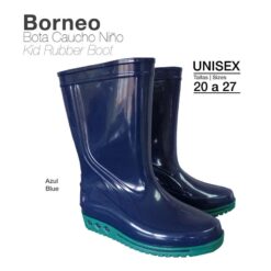 BOTA CAUCHO NIÑO BORNEO AZUL - Color: Azul