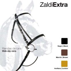 CABEZADA ZALDI EXTRA 01 RIENDAS LONA - Color: Negro