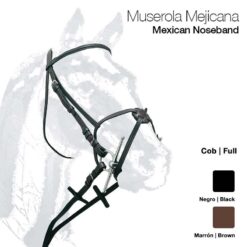CABEZADA MONTAR MUSEROLA MEJICANA 12 - Color: Negro