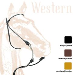 CABEZADA MONTAR WESTERN REDONDA 1101 - Color: Negro