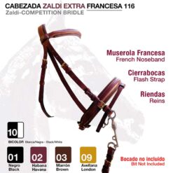 CABEZADA ZALDI EXTRA FRANCESA 116 - Color: Negro