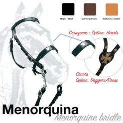 CABEZADA MONTAR MENORQUINA CRUCES - Color: Negro