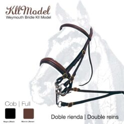 CABEZADA MONTAR DOBLE RIENDA KLLMODEL - Color: Negro