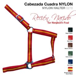 CABEZADA CUADRA NYLON RECIEN NACIDO 0278 - Color: Rojo/Amarillo