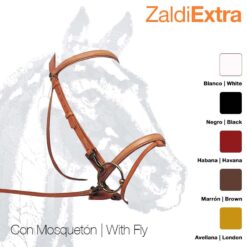 CABEZADA ZALDI EXTRA 203 CON MOSQUETONES - Color: Negro