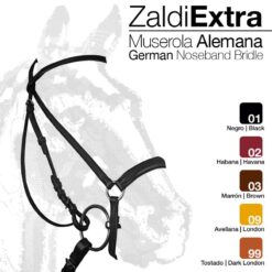 CABEZADA ZALDI EXTRA 206 MUSEROLA ALEMANA - Color: Negro