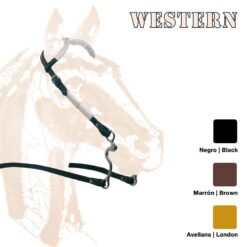 CABEZADA MONTAR WESTERN 5029 - Color: Marrón