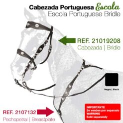 CABEZADA PORTUGUESA ESCOLA NEGRO -