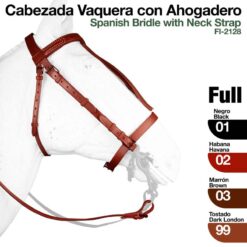 CABEZADA VAQUERA CON AHOGADERO 2128 - Color: Habana