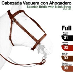 CABEZADA VAQUERA CON AHOGADERO 2128 - Color: Marrón