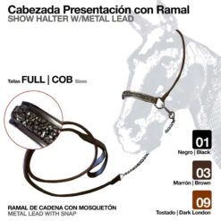 CABEZADA PRESENTACIÓN CON RAMAL - Color: Marrón