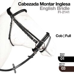 CABEZADA MONTAR INGLESA FI-2141 - Color: Negro