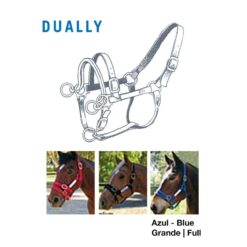 CABEZADA CUADRA NYLON DUALLY - Color: Azul