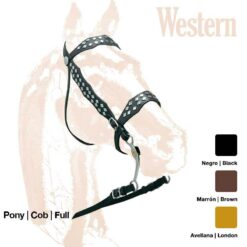 CABEZADA MONTAR WESTERN 0052 - Color: Negro