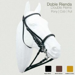 CABEZADA MONTAR DOBLE RIENDA 0029 - Color: Negro