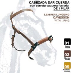 CABEZADA SERRETA VAQUERA FORRADA 1-pilar 115 - Color: Negro