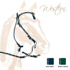 CABEZADA MONTAR WESTERN - Color: Azul