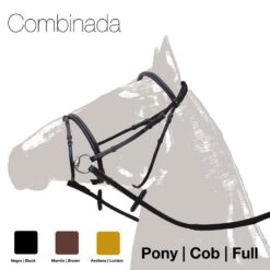 CABEZADA MONTAR COMBINADA SS - Color: Negro