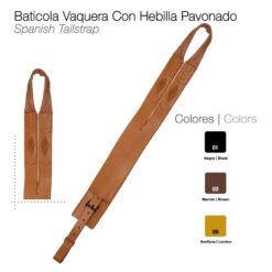 BATICOLA VAQUERA CON HEBILLA PAVONADO - Color: Marrón