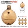 CASCABEL DORADO 6 unidades - Talla: 2'5cm