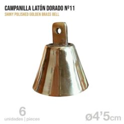 CAMPANILLA LATÓN DORADO Nº11 6 unidades - Talla: 4'5cm