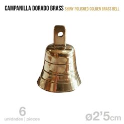 CAMPANILLA DORADO BRASS 6 unidades - Talla: 2'5cm