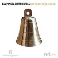 CAMPANILLA DORADO BRASS 6 unidades - Talla: 4cm